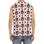 Calavera Girl Skull Pattern Print Men's Fitness Tank Top