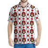 Calavera Girl Skull Pattern Print Men's Polo Shirt