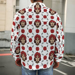 Calavera Girl Skull Pattern Print Men's Shirt Jacket