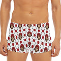 Calavera Girl Skull Pattern Print Men's Short Boxer Briefs