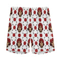 Calavera Girl Skull Pattern Print Men's Athletic Shorts