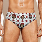 Calavera Girl Skull Pattern Print Men's Swim Briefs