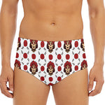 Calavera Girl Skull Pattern Print Men's Triangle Swim Briefs