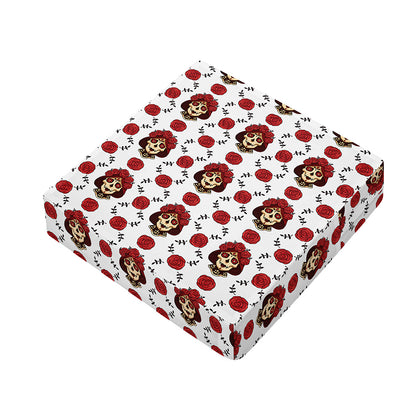 Calavera Girl Skull Pattern Print Outdoor Seat Cushion Cover