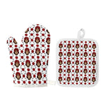 Calavera Girl Skull Pattern Print Oven Mitt And Pot Holder Set