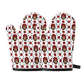 Calavera Girl Skull Pattern Print Oven Mitts