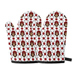 Calavera Girl Skull Pattern Print Oven Mitts