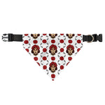 Calavera Girl Skull Pattern Print Over The Collar Dog Bandana