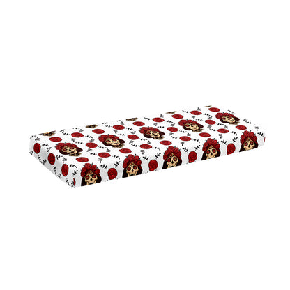 Calavera Girl Skull Pattern Print Piano Keyboard Cover