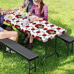 Calavera Girl Skull Pattern Print Picnic Table Cover