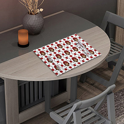 Calavera Girl Skull Pattern Print Placemat