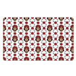 Calavera Girl Skull Pattern Print Polyester Doormat