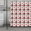 Calavera Girl Skull Pattern Print Polyester Shower Curtain