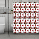Calavera Girl Skull Pattern Print Polyester Shower Curtain