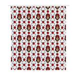 Calavera Girl Skull Pattern Print Polyester Shower Curtain