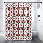 Calavera Girl Skull Pattern Print Premium Shower Curtain
