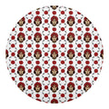 Calavera Girl Skull Pattern Print Round Blanket