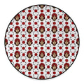 Calavera Girl Skull Pattern Print Round Floor Mat