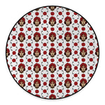 Calavera Girl Skull Pattern Print Round Floor Mat