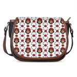 Calavera Girl Skull Pattern Print Saddle Bag