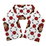 Calavera Girl Skull Pattern Print Scarf