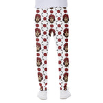 Calavera Girl Skull Pattern Print Scuba Joggers