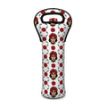 Calavera Girl Skull Pattern Print Single Neoprene Wine Tote