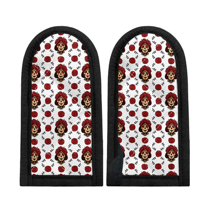 Calavera Girl Skull Pattern Print Skillet Handle Cover