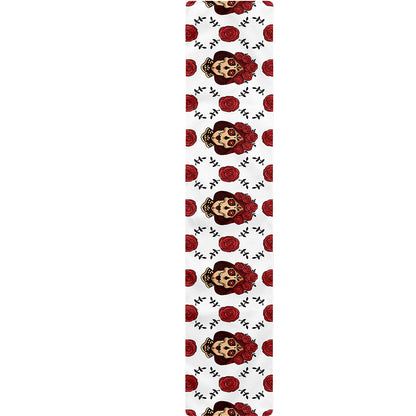 Calavera Girl Skull Pattern Print Table Runner