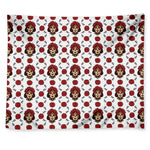 Calavera Girl Skull Pattern Print Tapestry