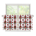 Calavera Girl Skull Pattern Print Tier Curtains
