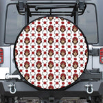 Calavera Girl Skull Pattern Print Tire Cover