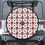 Calavera Girl Skull Pattern Print Tire Cover With Camera Hole