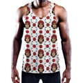 Calavera Girl Skull Pattern Print Men's Workout Tank Top