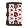 Calavera Girl Skull Pattern Print Trifold Wallet