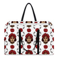 Calavera Girl Skull Pattern Print Utility Tote Bag