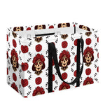 Calavera Girl Skull Pattern Print Utility Tote Bag