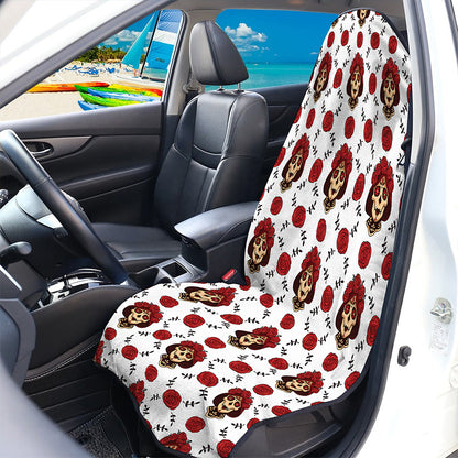 Calavera Girl Skull Pattern Print Waterproof Car Seat Cover