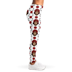 Calavera Girl Skull Pattern Print Women's Leggings