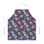 Calaveras Day Of The Dead Pattern Print Adjustable Apron