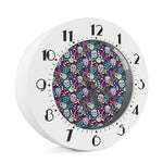 Calaveras Day Of The Dead Pattern Print Alarm Clock