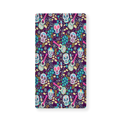 Calaveras Day Of The Dead Pattern Print Baby Crib Sheet
