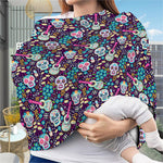 Calaveras Day Of The Dead Pattern Print Baby Seat Cover