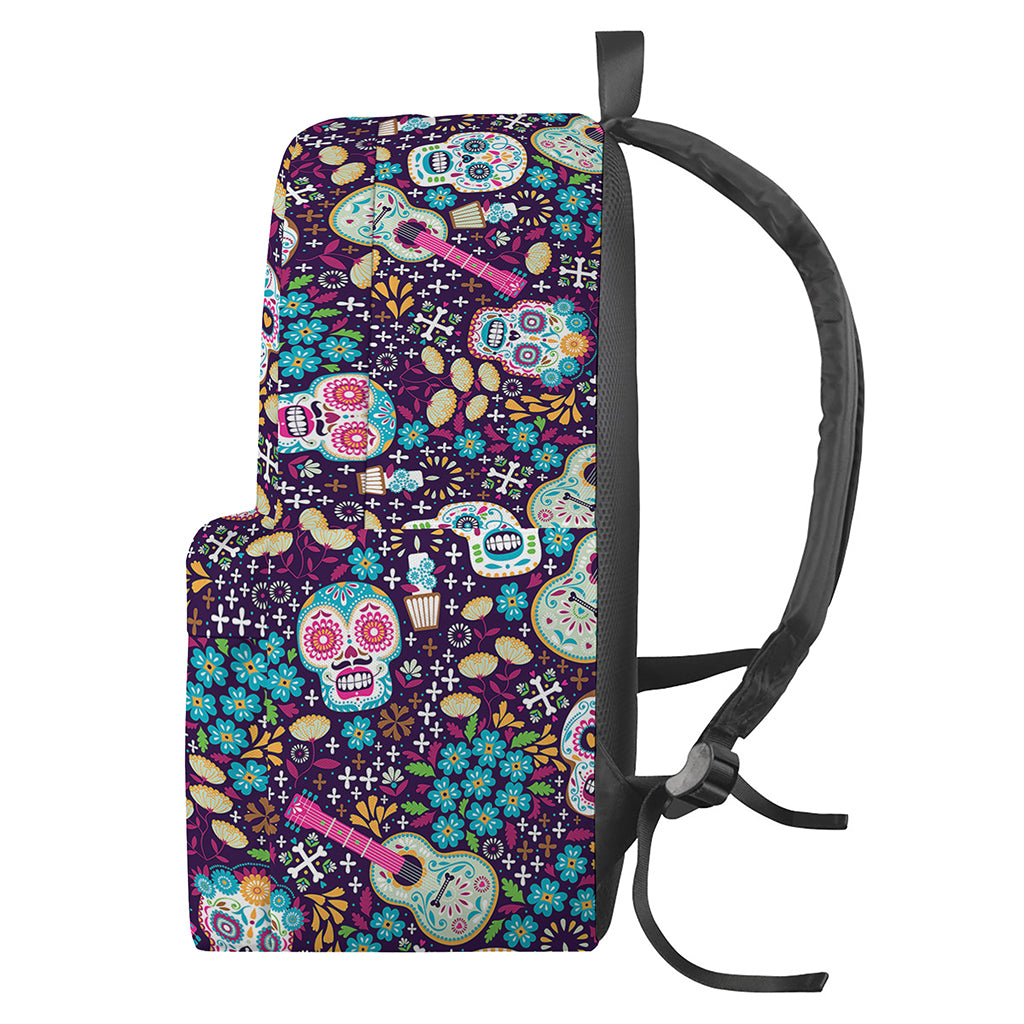 Calaveras Day Of The Dead Pattern Print Backpack