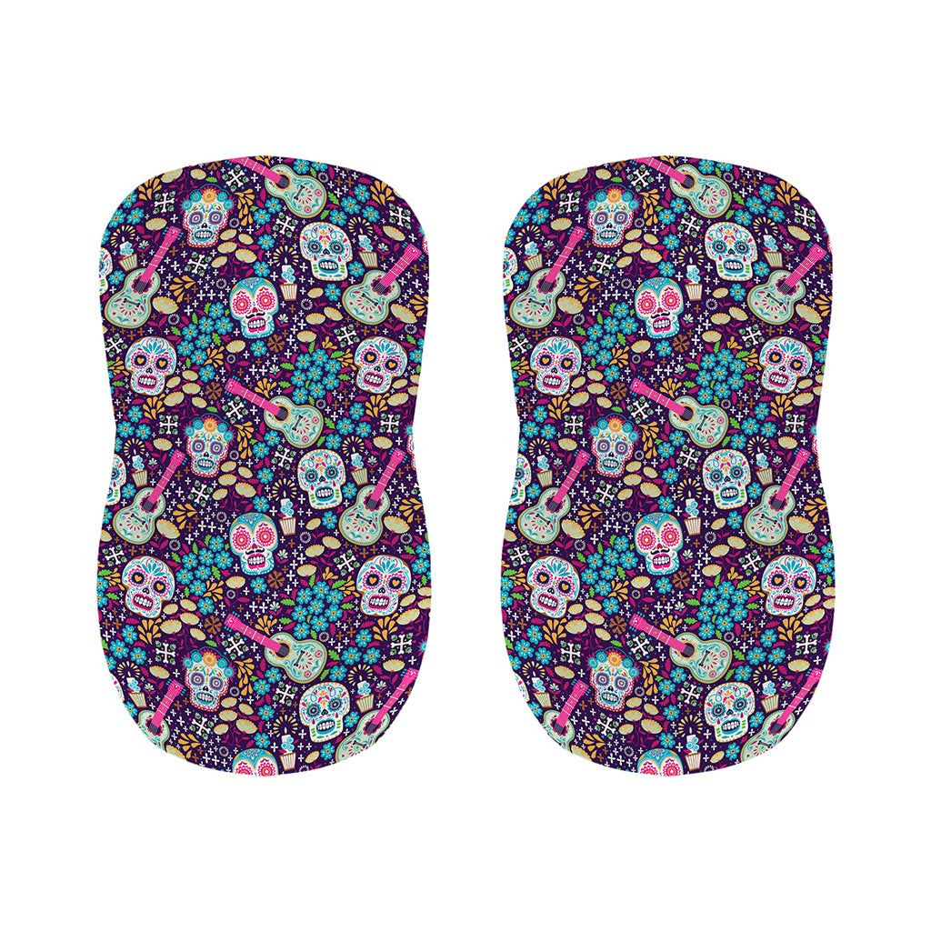 Calaveras Day Of The Dead Pattern Print Bar Stool Covers