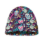 Calaveras Day Of The Dead Pattern Print Beanie