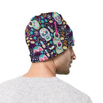 Calaveras Day Of The Dead Pattern Print Beanie