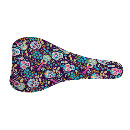 Calaveras Day Of The Dead Pattern Print Bicycle Seat Cover