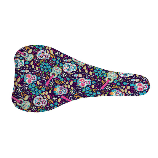 Calaveras Day Of The Dead Pattern Print Bicycle Seat Cover