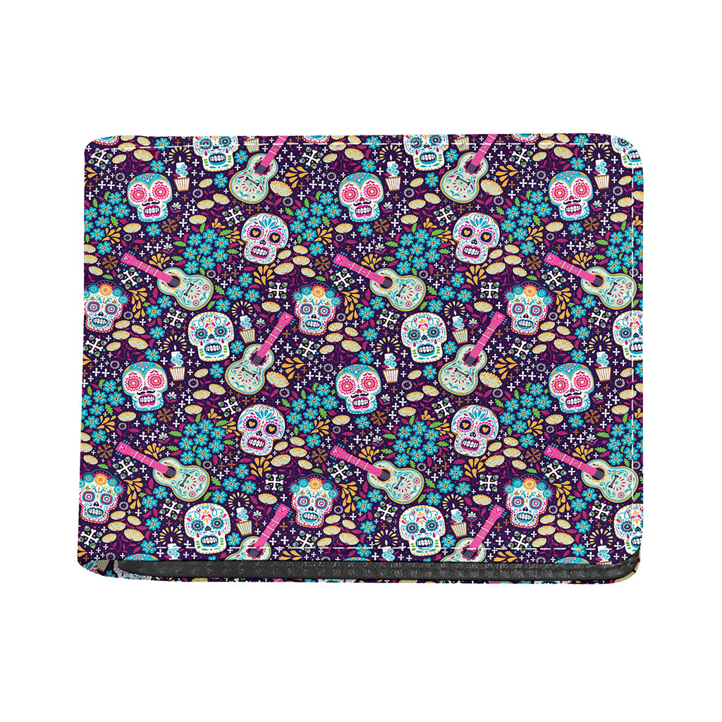 Calaveras Day Of The Dead Pattern Print Bifold Wallet